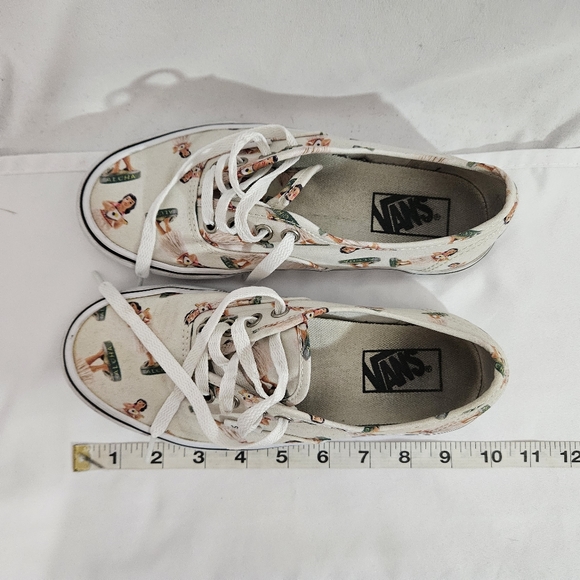 Vans off the wall hula girl print sneakers shoes women's size 7 - Picture 12 of 12